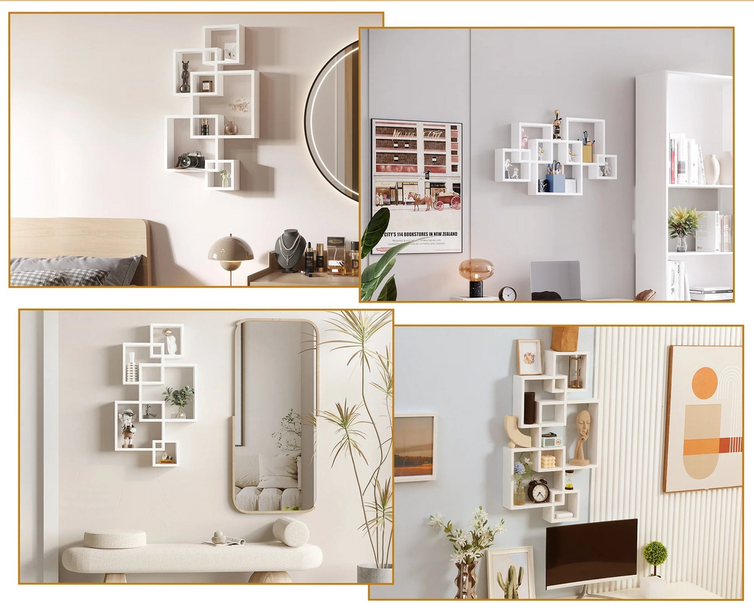 étagère murale 5 cubes - 49,5x10,2x86 cm - vente privée 14:29White;200007763:201336104;5:-1