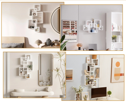 étagère murale 5 cubes - 49,5x10,2x86 cm - vente privée 14:29White;200007763:201336104;5:-1