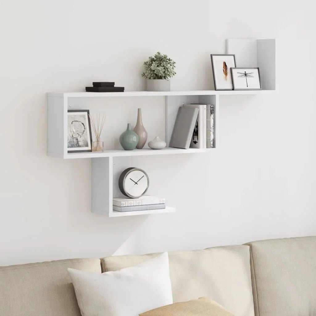 étagère murale blanche 100x15x70 cm - vente privée 14:200006155Brown;200007763:201336342