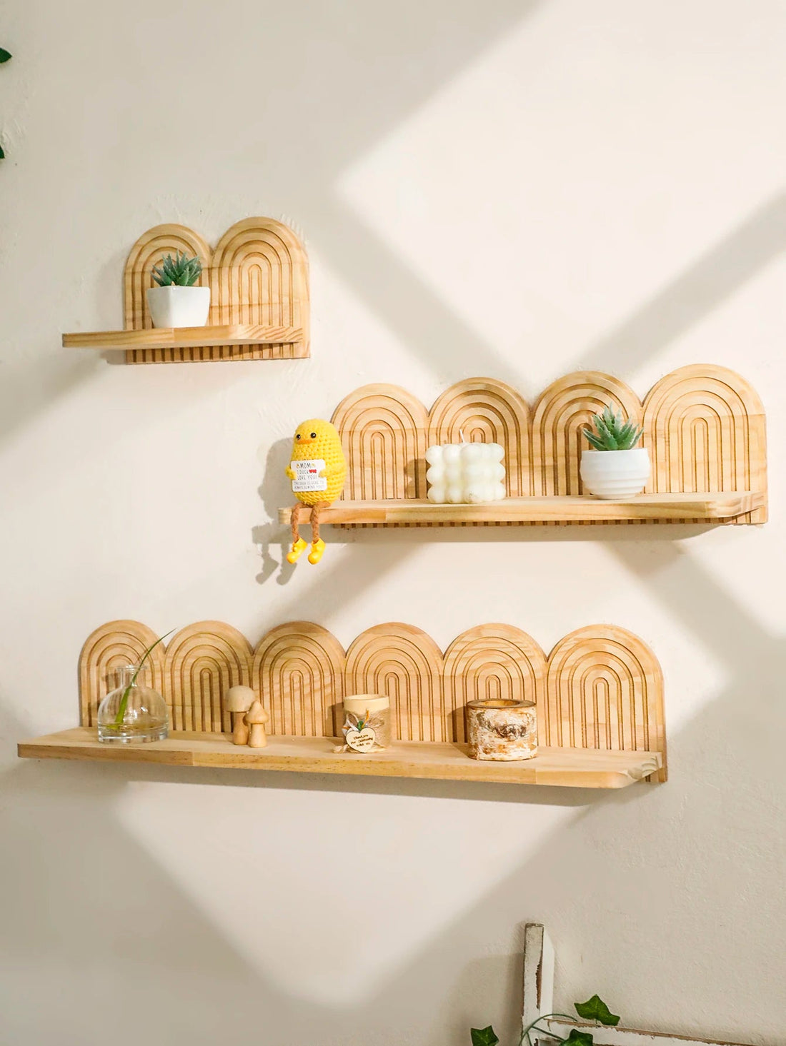 étagère murale bois bohème en forme d'arche - vente privée 14:202713809shelf MS11219
