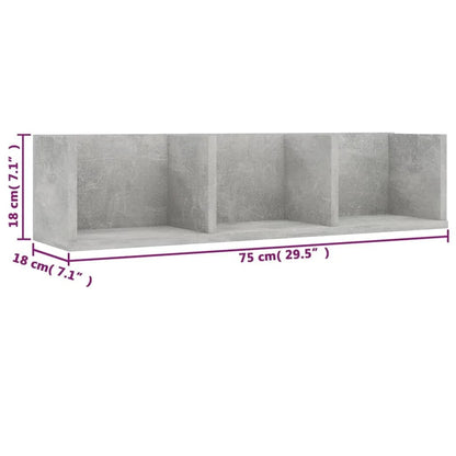 étagère murale bois en 3 parties 75x18x18 cm - vente privée 14:200002984Black;200007763:201336342