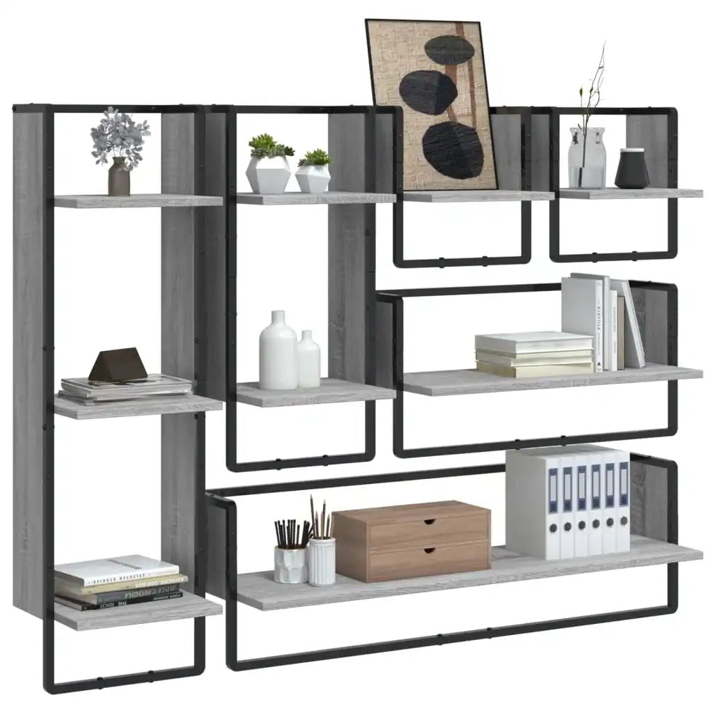 étagère murale cadre de 6 pièces - vente privée 14:200006151Light Grey;200007763:201336342