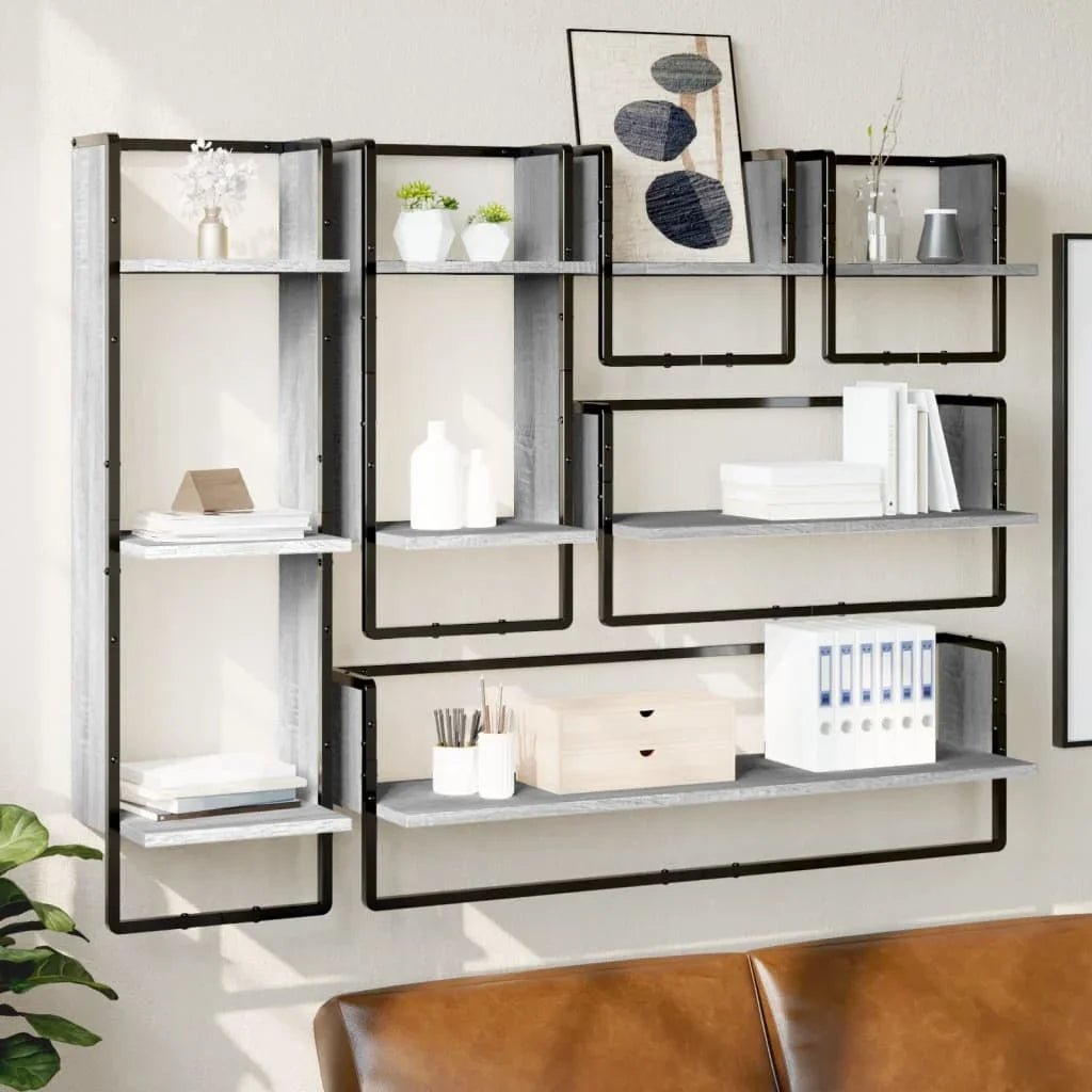 étagère murale cadre de 6 pièces - vente privée 14:200006151Light Grey;200007763:201336342