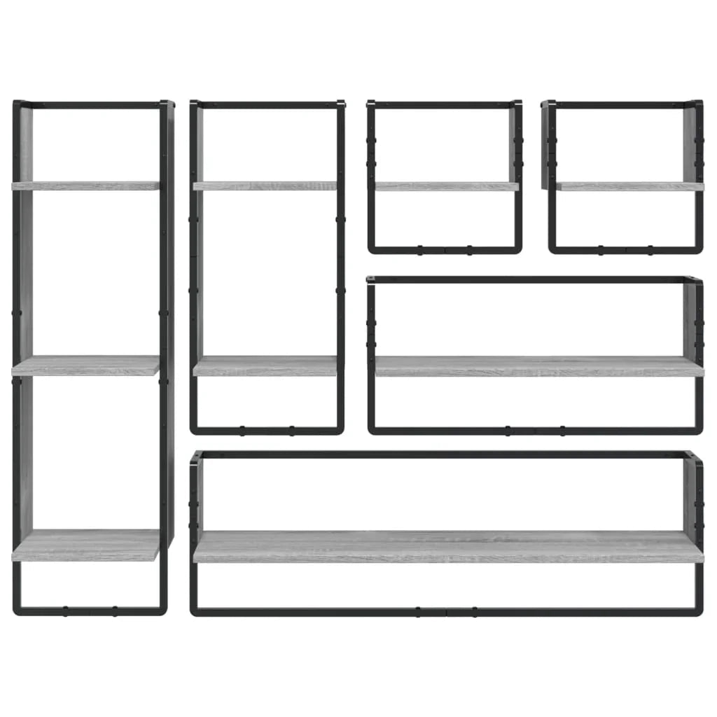 étagère murale cadre de 6 pièces - vente privée 14:200006151Light Grey;200007763:201336342