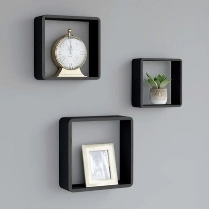 étagère murale cube 3 pcs moderne - vente privée 14:201504125Black;200007763:201336342