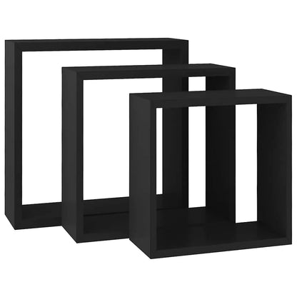 étagère murale cube 3 pcs moderne - vente privée 14:201504125Black;200007763:201336342