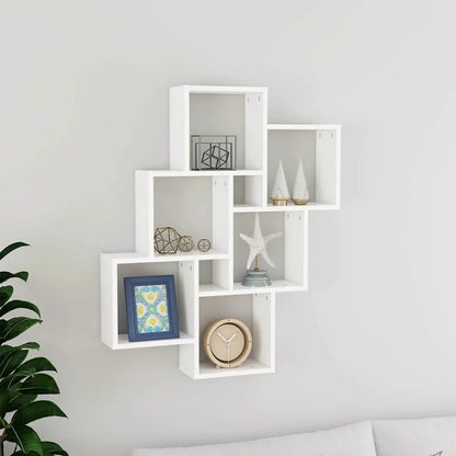 étagère murale design moderne 78x15x93 cm - vente privée 14:202713809White;200007763:201336342