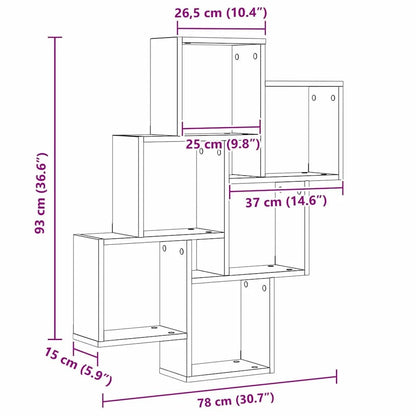 étagère murale design moderne 78x15x93 cm - vente privée 14:202713809White;200007763:201336342