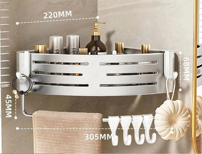 étagère murale douche originale - vente privée 14:200002984B silver with rod