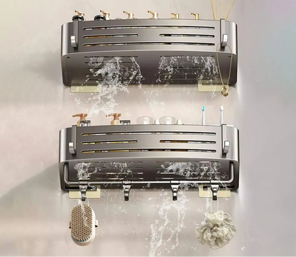 étagère murale douche originale - vente privée 14:200004870B gray with rod