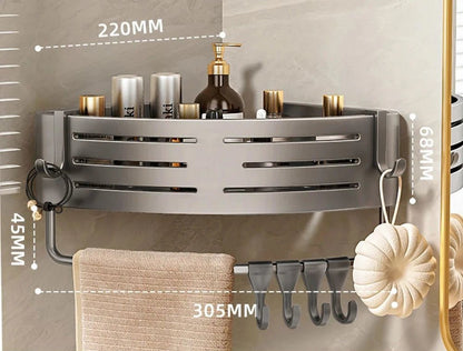 étagère murale douche originale - vente privée 14:200004870B gray with rod