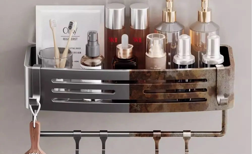 étagère murale douche originale - vente privée 14:200004870B gray with rod