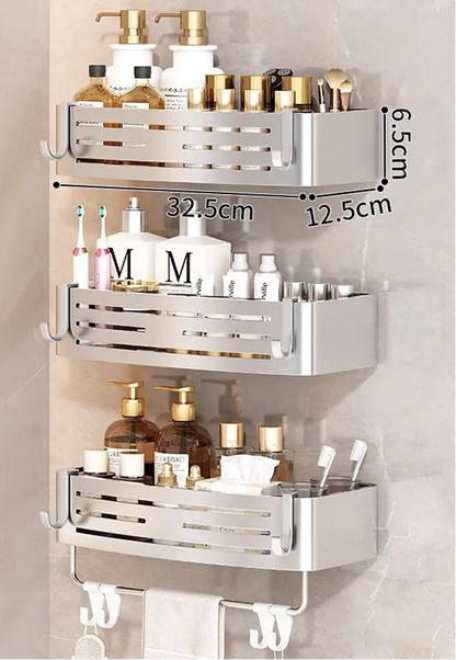 étagère murale douche originale - vente privée 14:350853silver 3pcs with rod