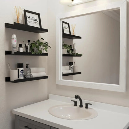 étagère murale en acier d'aluminium - vente privée 14:10Black 50cm