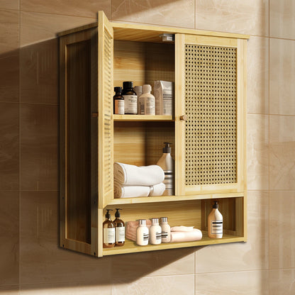 étagère murale en bambou de style armoire suspendu - vente privée 14:366Natural Wood;200007763:201336101