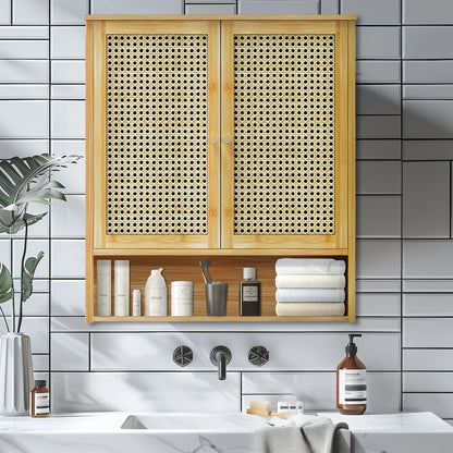 étagère murale en bambou de style armoire suspendu - vente privée 14:366Natural Wood;200007763:201336101