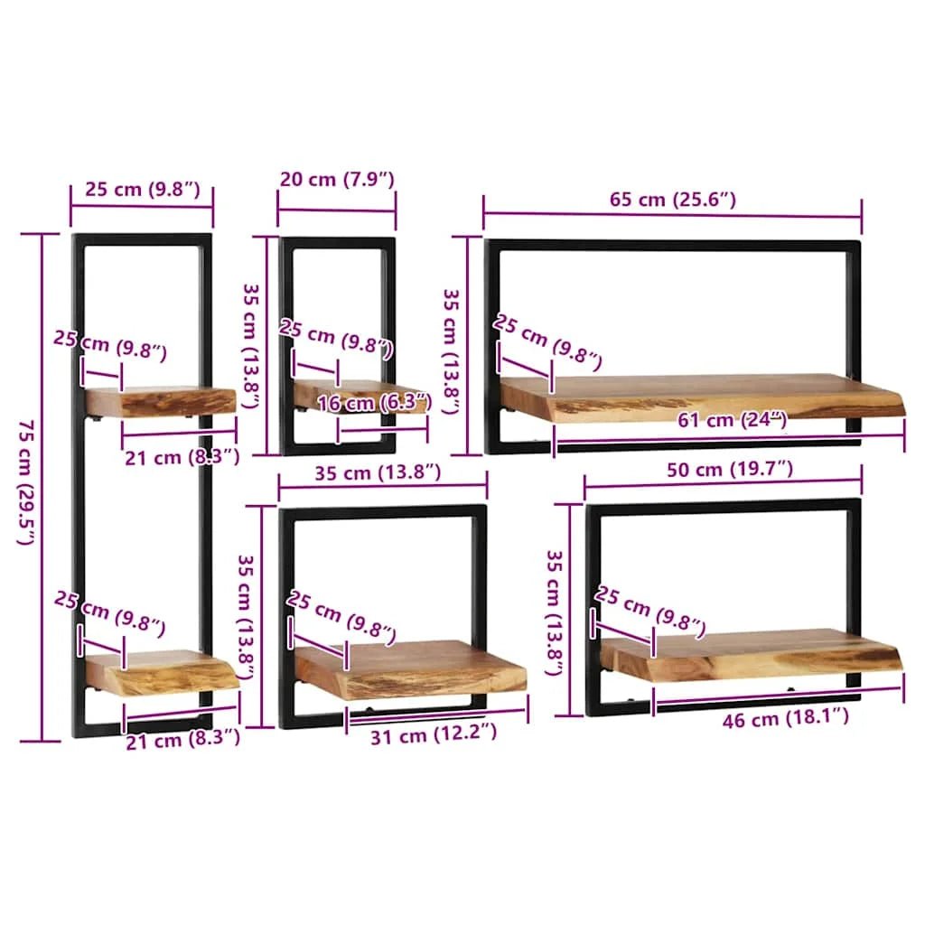 étagère murale en bois - vente privée 14:200006156Brown;200007763:201336342
