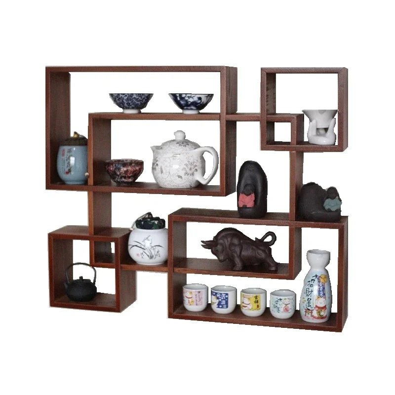 étagère murale en bois ancien à multi compartiments - 14:173Blue