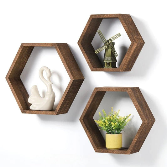 étagère murale en bois décorative de style géométrique 1PC - vente privée 14:201724841Small size