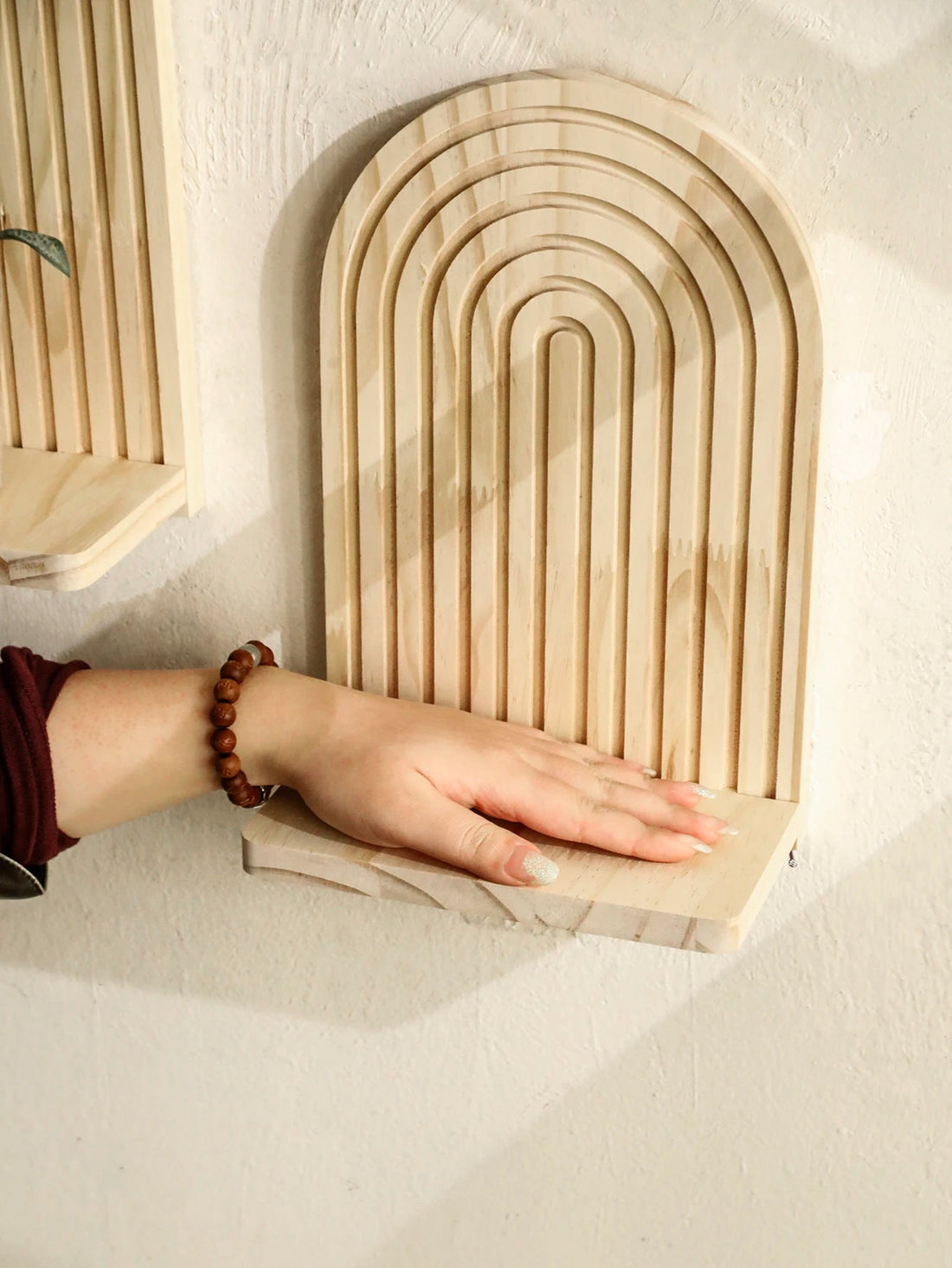 étagère murale en bois en forme d'arche - vente privée 14:201504125MS10581-1