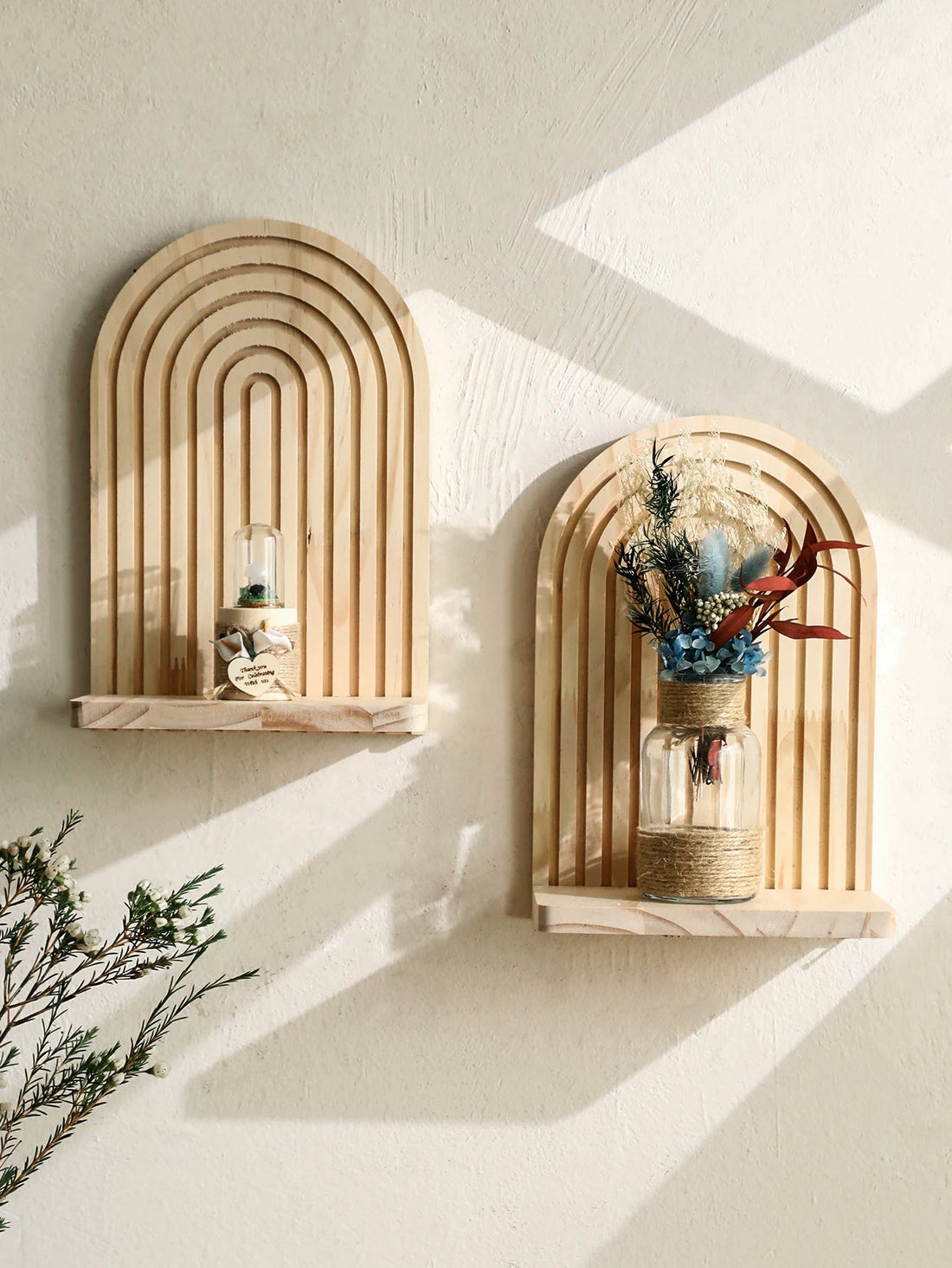 étagère murale en bois en forme d'arche - vente privée 14:201504125MS10581-1