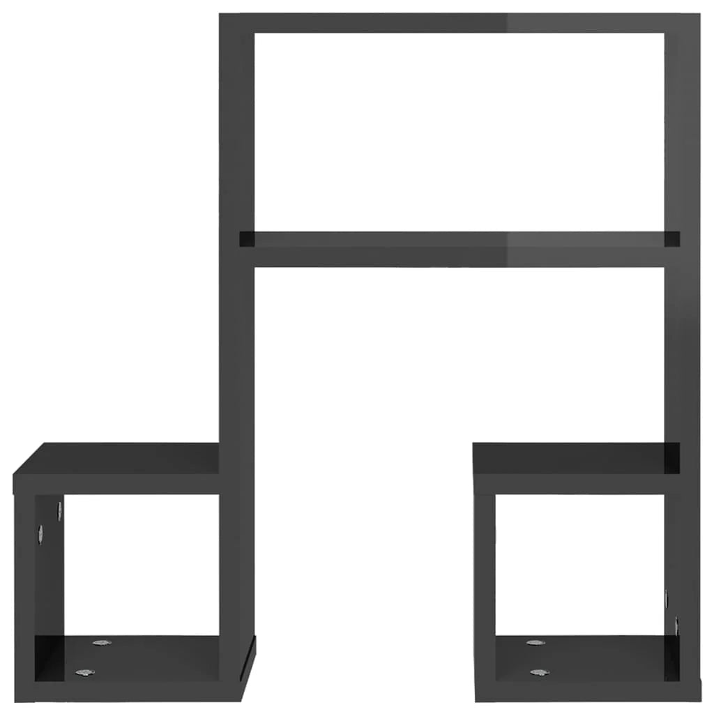 étagère murale en bois massif 2pcs de 50x15x50cm - vente privée 14:200006152Gray;200007763:201336342