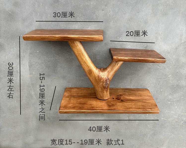 étagère murale en bois massif pour pot de fleur - 14:20000615115-19a158.5