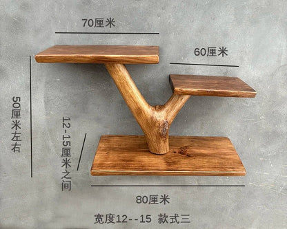 étagère murale en bois massif pour pot de fleur - 14:20001390212-15c212
