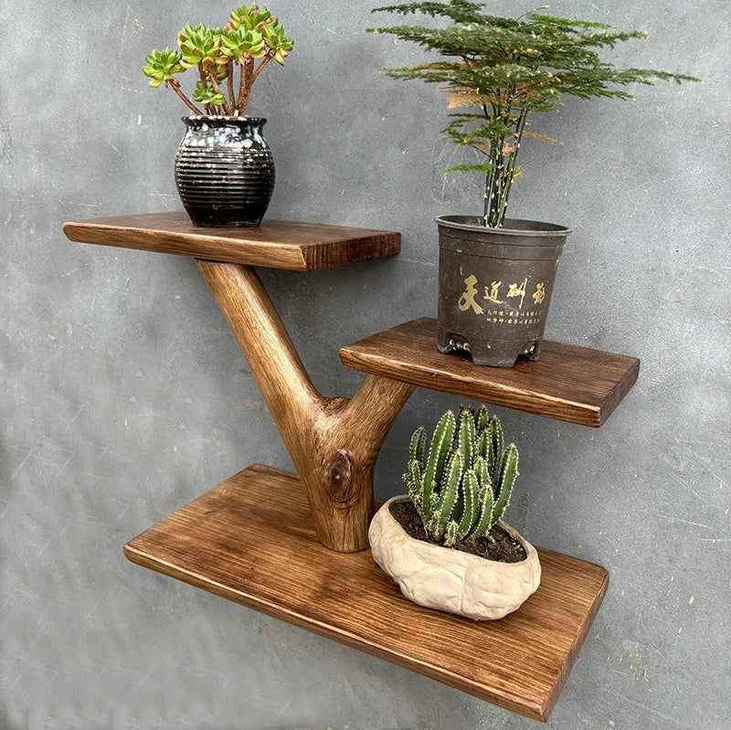 étagère murale en bois massif pour pot de fleur - vente privée 14:20271380912-15a127