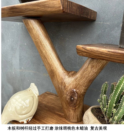 étagère murale en bois massif pour pot de fleur - 14:20271380912-15a127