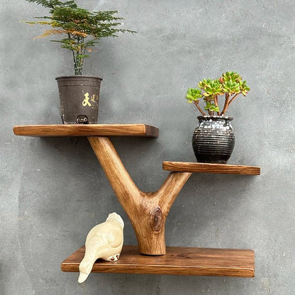 étagère murale en bois massif pour pot de fleur - 14:20271380912-15a127