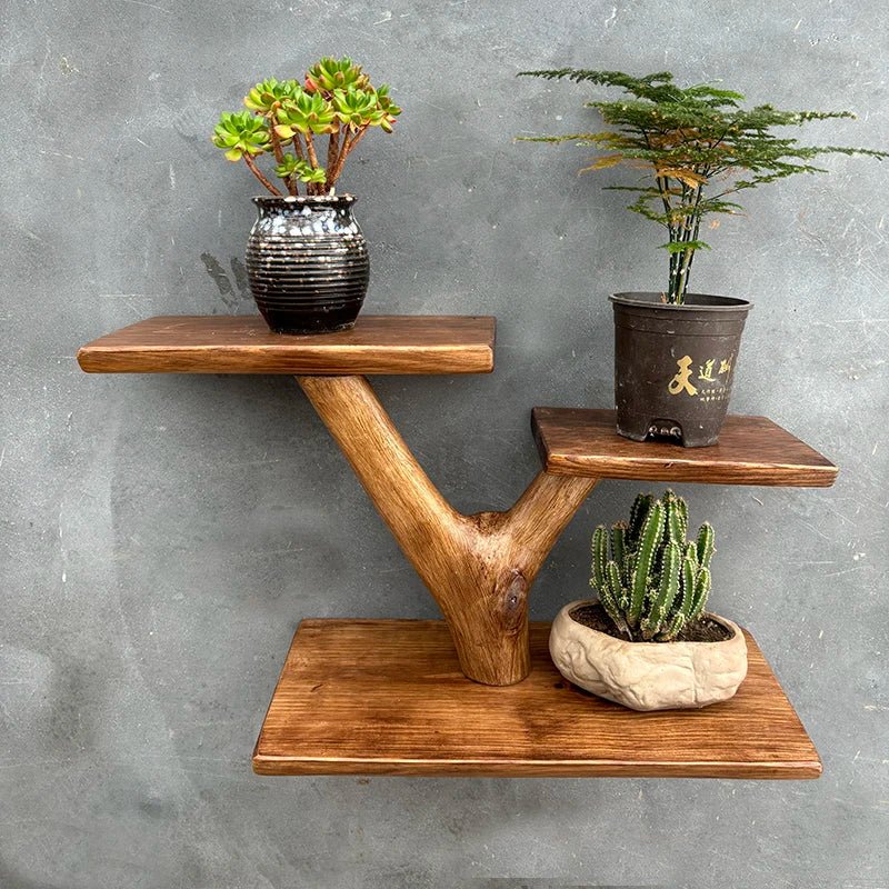 étagère murale en bois massif pour pot de fleur - vente privée 14:20271380912-15a127