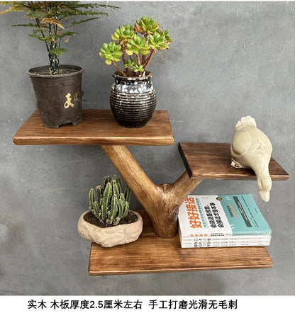 étagère murale en bois massif pour pot de fleur - 14:20271380912-15a127