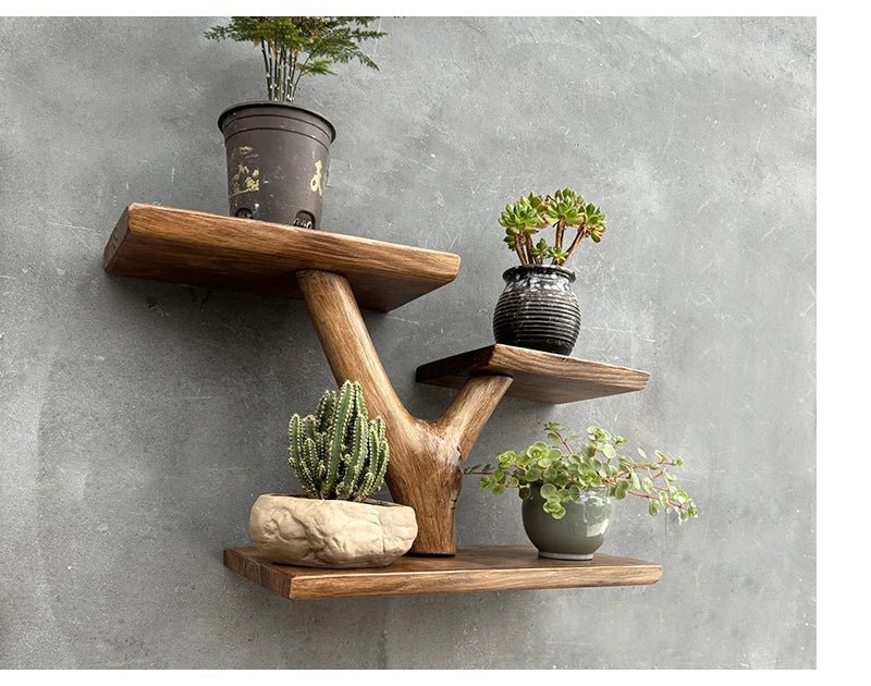 étagère murale en bois massif pour pot de fleur - 14:20271380912-15a127