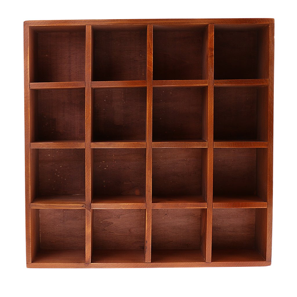 étagère murale en bois solide de cubique à 16 grilles - vente privée 14:1012 Grids Blue