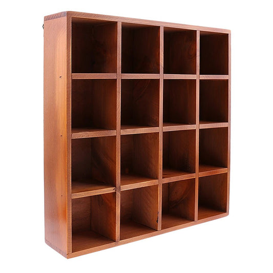 étagère murale en bois solide de cubique à 16 grilles - vente privée 14:1012 Grids Blue