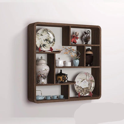 étagère murale en bois solide premium Duobao Pavillon - vente privée 14:20000488973  73  15cm