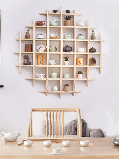 étagère murale en bois suspendue Duobaoge - vente privée 14:20000298490x90cm model 4
