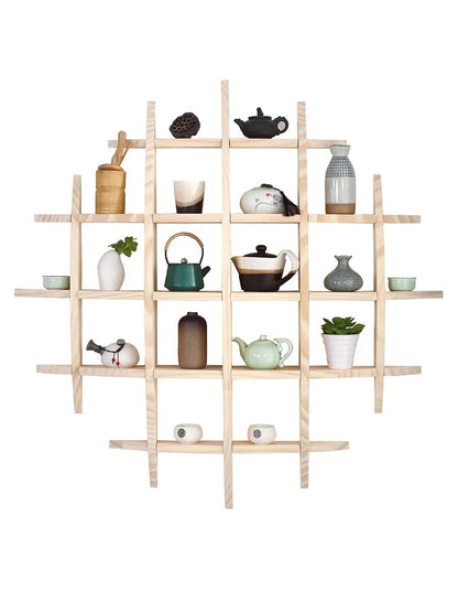 étagère murale en bois suspendue Duobaoge - vente privée 14:20000298490x90cm model 4