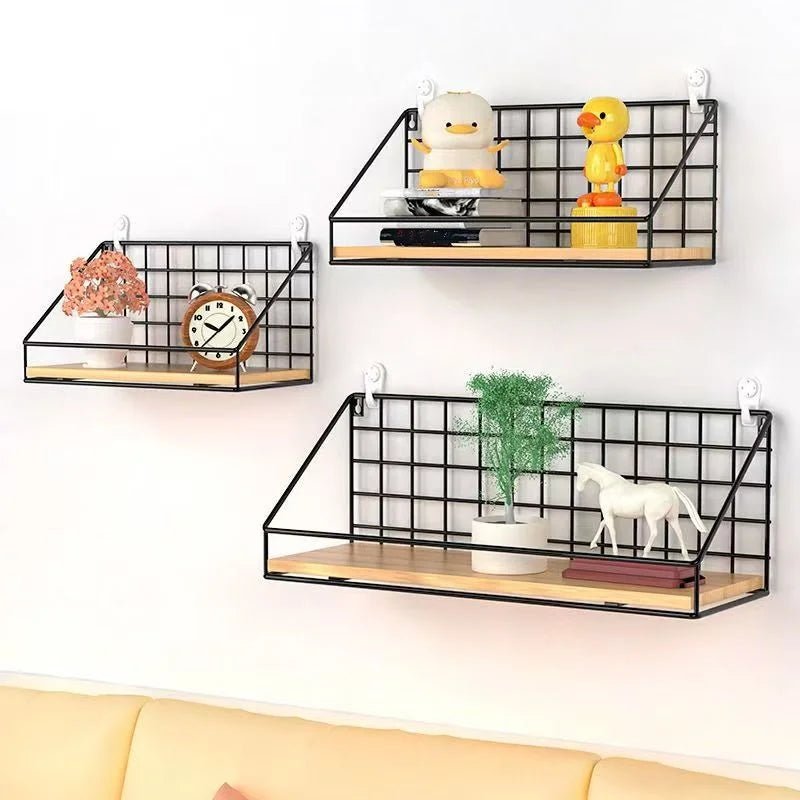 étagère murale en fer sans perçage 1 pièce - vente privée 14:200006151heise xiaohao;5:2000041851pc