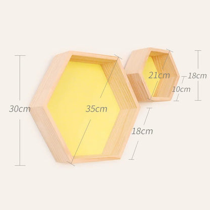 étagère murale hexagonale tendance 1 pièce - vente privée 14:200000195Yellow S L