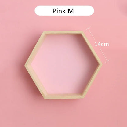 étagère murale hexagonale tendance 1 pièce - vente privée 14:200002984Pink M