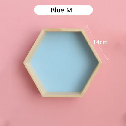 étagère murale hexagonale tendance 1 pièce - vente privée 14:200004889Blue M