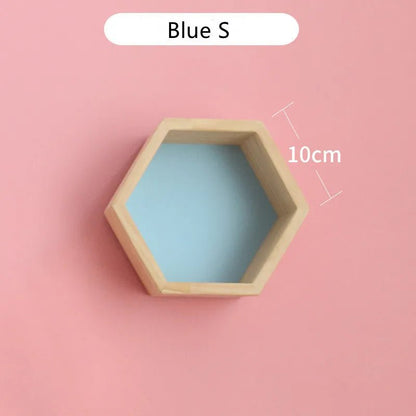 étagère murale hexagonale tendance 1 pièce - vente privée 14:200006151Blue S