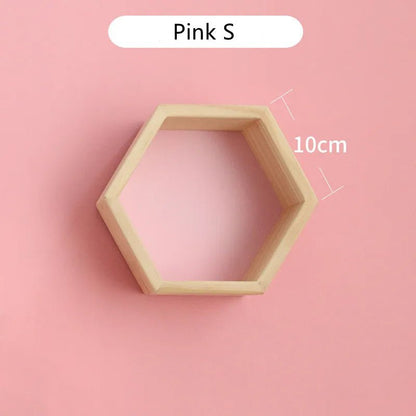 étagère murale hexagonale tendance 1 pièce - vente privée 14:200006152Pink S