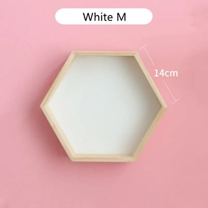 étagère murale hexagonale tendance 1 pièce - vente privée 14:200006155WShite M