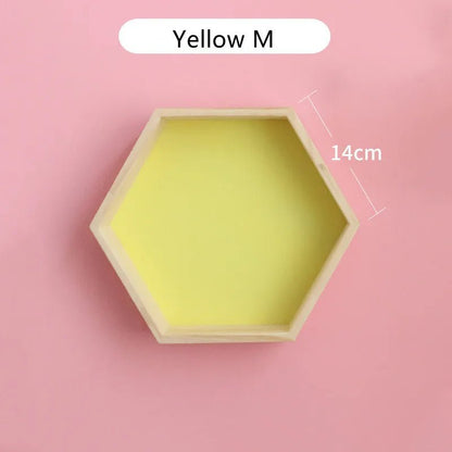 étagère murale hexagonale tendance 1 pièce - vente privée 14:200006156Yellow M