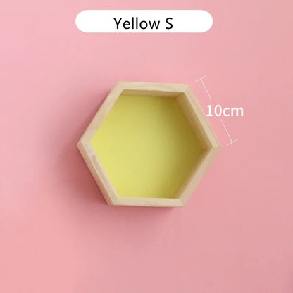 étagère murale hexagonale tendance 1 pièce - vente privée 14:200013902Yellow S