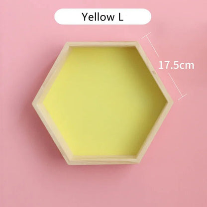 étagère murale hexagonale tendance 1 pièce - vente privée 14:350850Yellow L