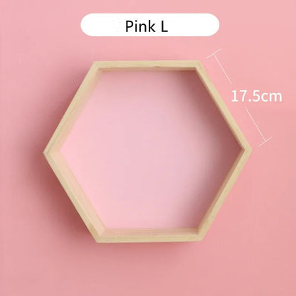 étagère murale hexagonale tendance 1 pièce - vente privée 14:350852Pink L
